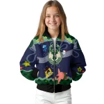 custom milwaukee bucks spongebob playtime green blue bomber jacket best selling
