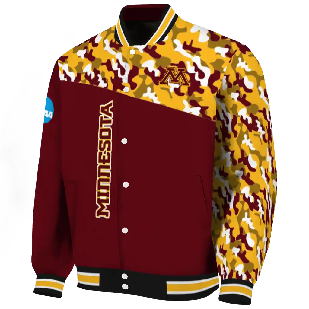 custom minnesota golden gophers camouflage splash maroon varsity jacket best selling custom minnesota golden gophers camouflage splash maroon varsity jacket best selling
