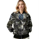 custom minnesota timberwolves camouflage skull camouflage bomber jacket best selling