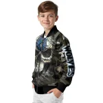 custom minnesota timberwolves camouflage skull camouflage bomber jacket best selling