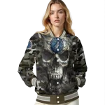 custom minnesota timberwolves camouflage skull camouflage varsity jacket best selling