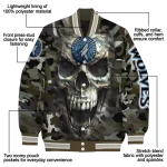 custom minnesota timberwolves camouflage skull camouflage varsity jacket best selling