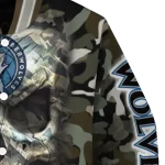 custom minnesota timberwolves camouflage skull camouflage varsity jacket best selling
