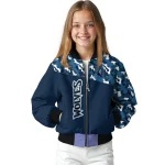 custom minnesota timberwolves camouflage style midnight blue bomber jacket best selling