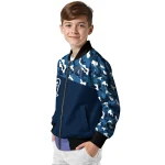custom minnesota timberwolves camouflage style midnight blue bomber jacket best selling
