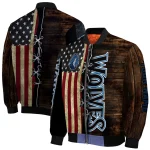 custom minnesota timberwolves flag wood brown bomber jacket best selling