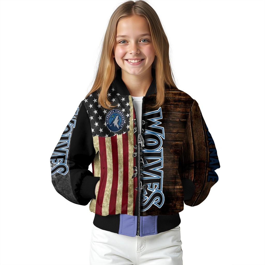 custom minnesota timberwolves flag wood brown bomber jacket top rated custom minnesota timberwolves flag wood brown bomber jacket top rated