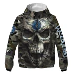 custom minnesota timberwolves skull camo camouflage windbreaker jacket best selling