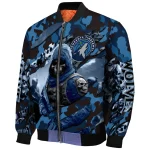 custom minnesota timberwolves skull horde midnight blue bomber jacket best selling