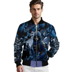 custom minnesota timberwolves skull horde midnight blue bomber jacket best selling