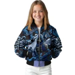 custom minnesota timberwolves skull horde midnight blue bomber jacket best selling