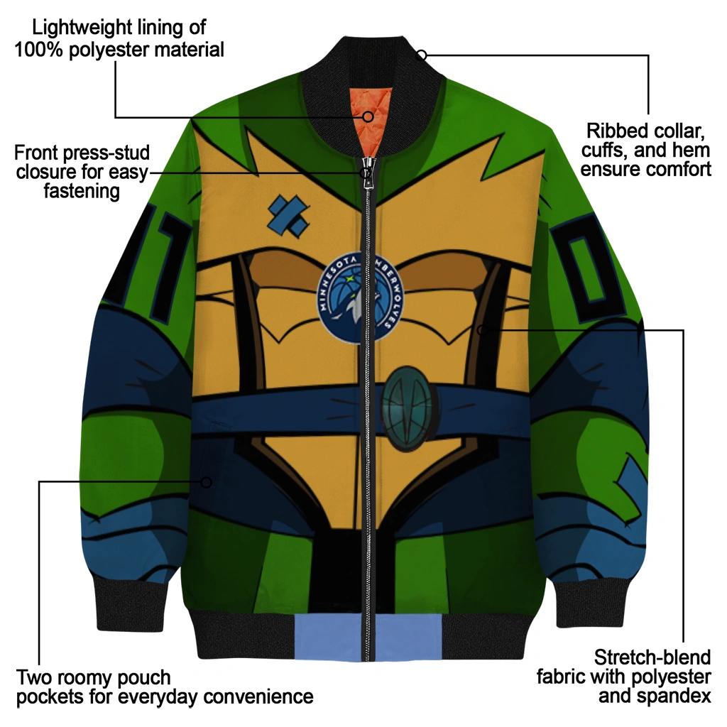 custom minnesota timberwolves turtle armor bomber jacket new arrival custom minnesota timberwolves turtle armor bomber jacket new arrival