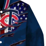 custom minnesota twins us flag claws navy varsity jacket best selling
