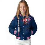 custom minnesota twins us flag claws navy varsity jacket best selling