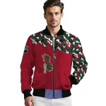 custom minnesota wild flag scratch effect red bomber jacket best selling