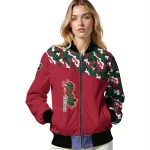 custom minnesota wild flag scratch effect red bomber jacket best selling