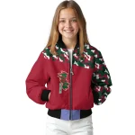custom minnesota wild flag scratch effect red bomber jacket best selling