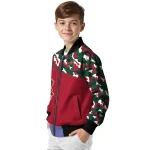 custom minnesota wild flag scratch effect red bomber jacket best selling