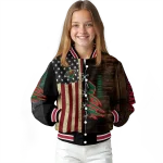 custom minnesota wild flag wood brown varsity jacket best selling