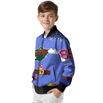 custom minnesota wild mario blocks blue black bomber jacket best selling