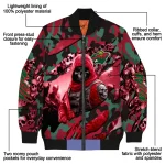 custom minnesota wild skull horde red bomber jacket best selling