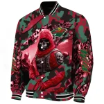 custom minnesota wild skull horde red varsity jacket best selling