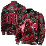 custom minnesota wild skull horde red varsity jacket best selling