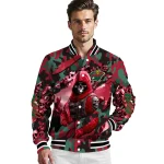 custom minnesota wild skull horde red varsity jacket best selling
