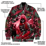 custom minnesota wild skull horde red varsity jacket best selling