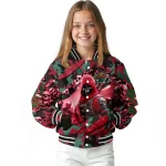custom minnesota wild skull horde red varsity jacket best selling
