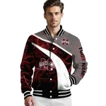 custom mississippi state bulldogs electric flash maroon varsity jacket best selling