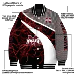 custom mississippi state bulldogs electric flash maroon varsity jacket best selling