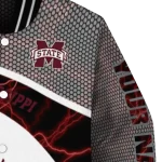 custom mississippi state bulldogs electric flash maroon varsity jacket best selling