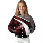 custom mississippi state bulldogs electric flash maroon varsity jacket best selling
