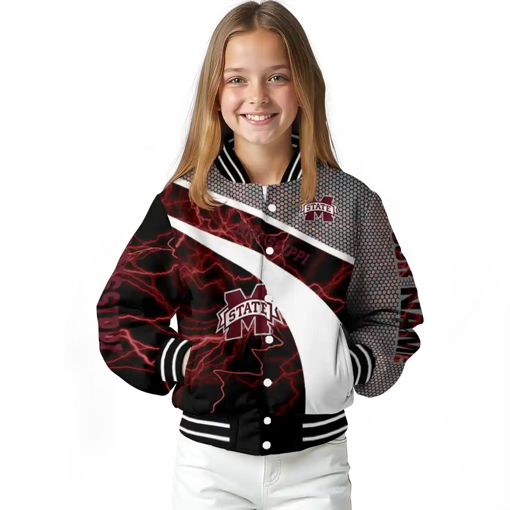 custom mississippi state bulldogs electric flash maroon varsity jacket top rated custom mississippi state bulldogs electric flash maroon varsity jacket top rated