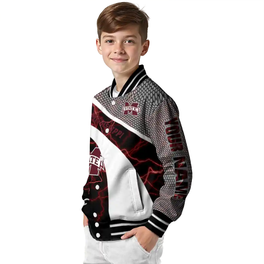 custom mississippi state bulldogs electric flash maroon varsity jacket trendy custom mississippi state bulldogs electric flash maroon varsity jacket trendy