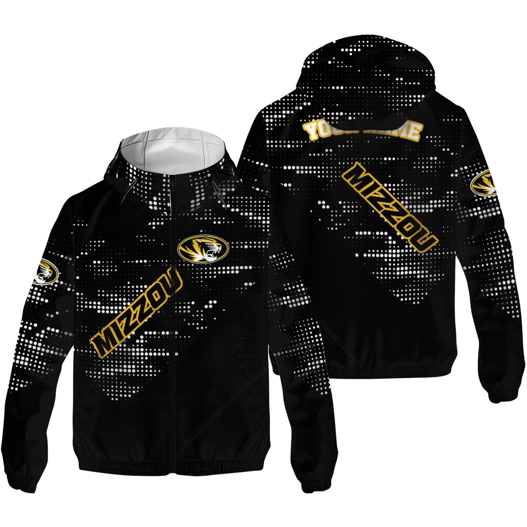 custom missouri tigers arrow matrix black windbreaker jacket high quality custom missouri tigers arrow matrix black windbreaker jacket high quality