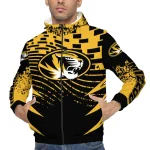 custom missouri tigers brick motion black windbreaker jacket best selling