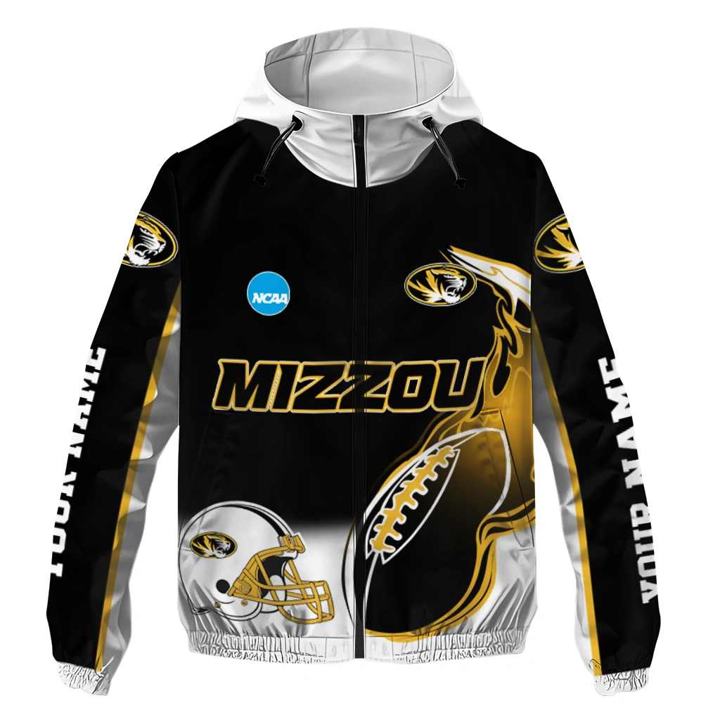 custom missouri tigers football flame black white windbreaker jacket best selling custom missouri tigers football flame black white windbreaker jacket best selling