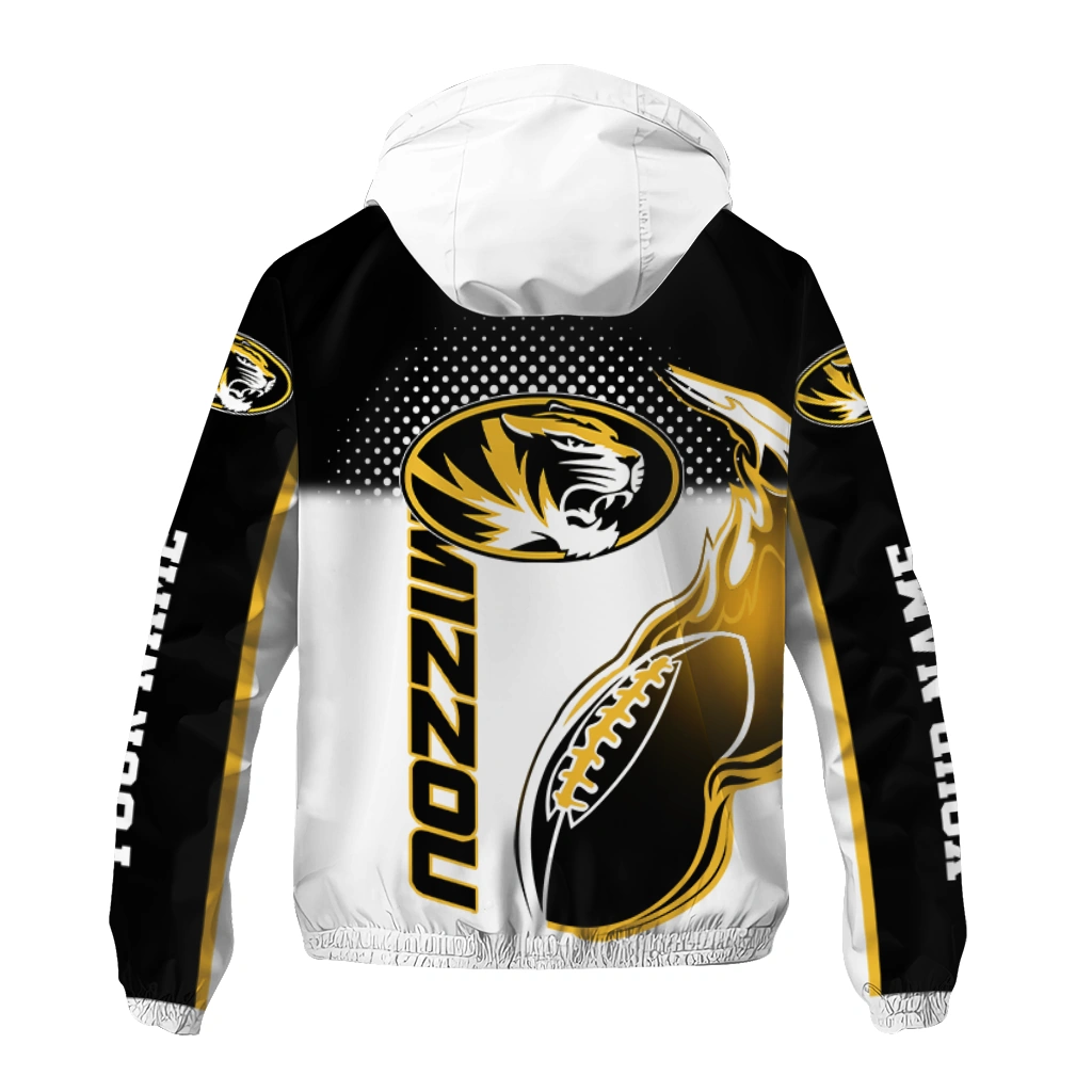 custom missouri tigers football flame black white windbreaker jacket fashion forward custom missouri tigers football flame black white windbreaker jacket fashion forward