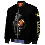 custom missouri tigers groot football black bomber jacket best selling