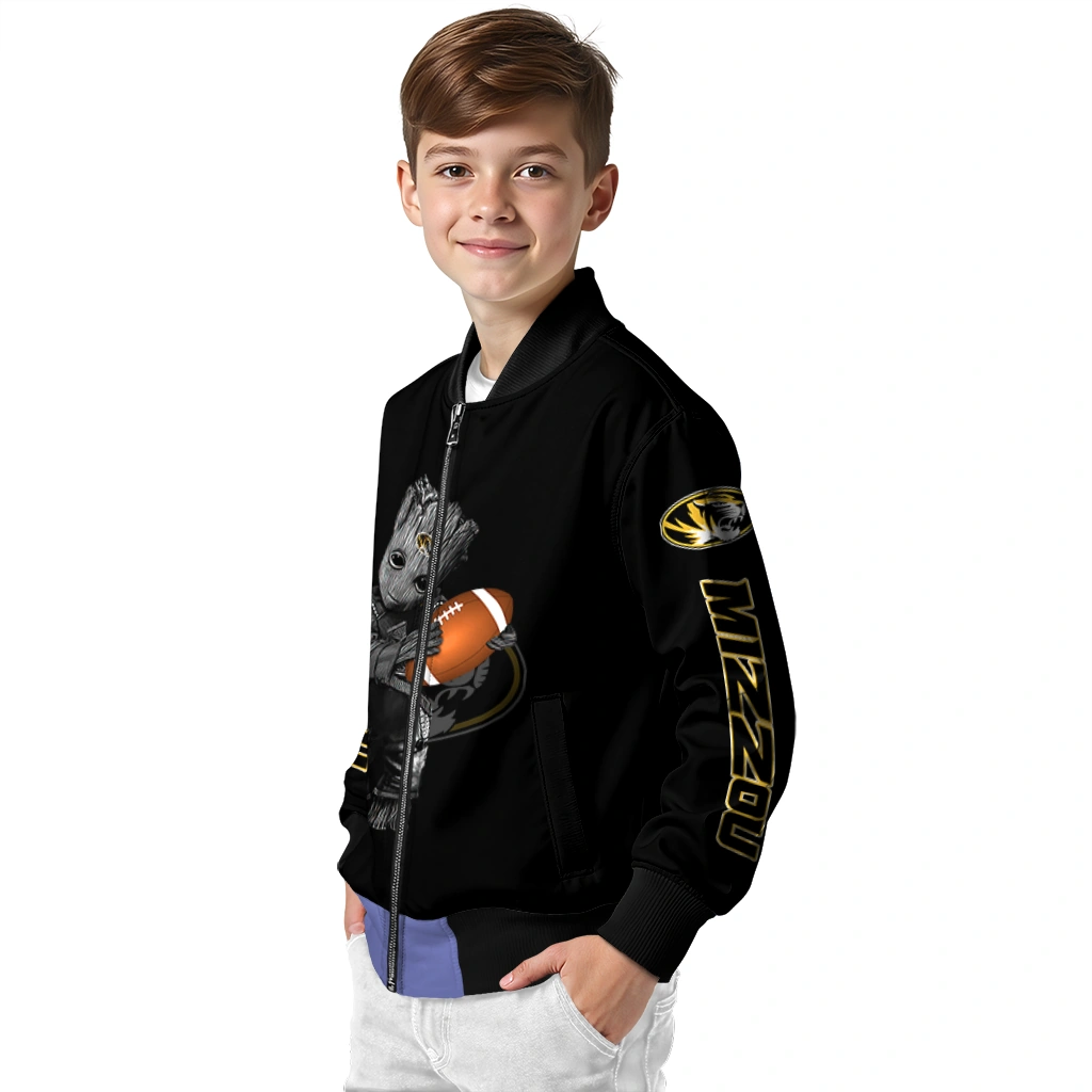 custom missouri tigers groot football black bomber jacket trendy custom missouri tigers groot football black bomber jacket trendy