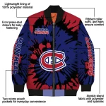 custom montreal canadiens burst splatter red bomber jacket best selling