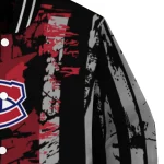 custom montreal canadiens star stripes red black varsity jacket best selling