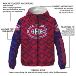 custom montreal canadiens trellis mesh red windbreaker jacket best selling