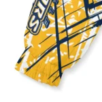 custom nashville predators brushstroke pattern gold windbreaker jacket best selling