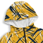 custom nashville predators brushstroke pattern gold windbreaker jacket best selling
