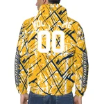 custom nashville predators brushstroke pattern gold windbreaker jacket best selling