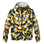 custom nashville predators camouflage mashup gold windbreaker jacket best selling