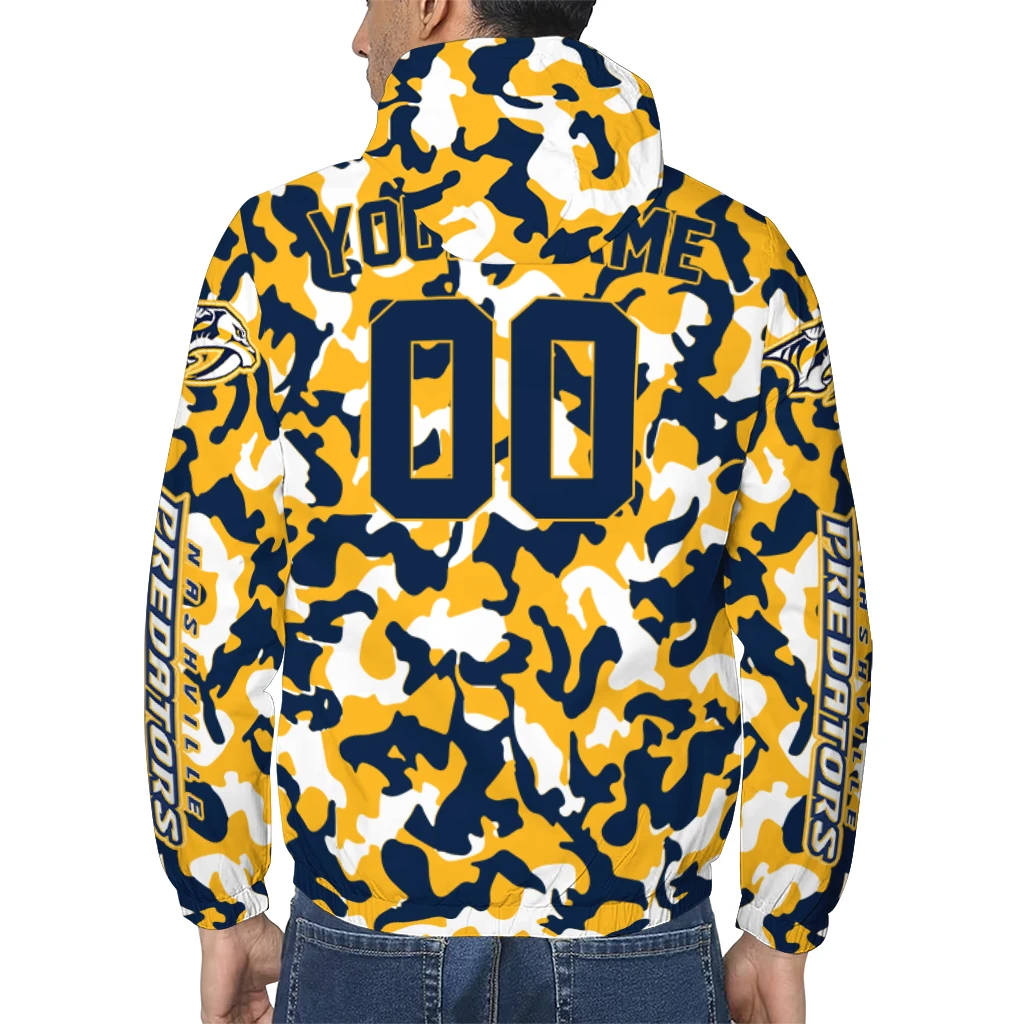 custom nashville predators camouflage mashup gold windbreaker jacket trendy custom nashville predators camouflage mashup gold windbreaker jacket trendy